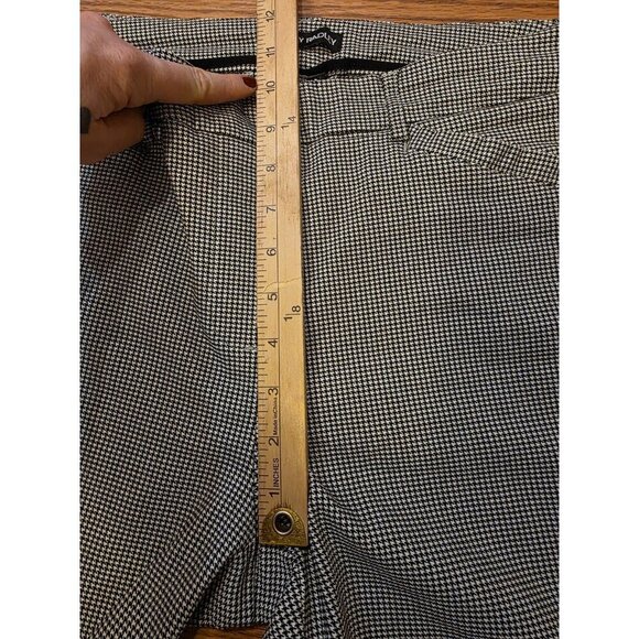 Hilary‎ Radley Pants Womens Medium Ankle Houndstooth Black White Stretch EUC - Picture 6 of 10